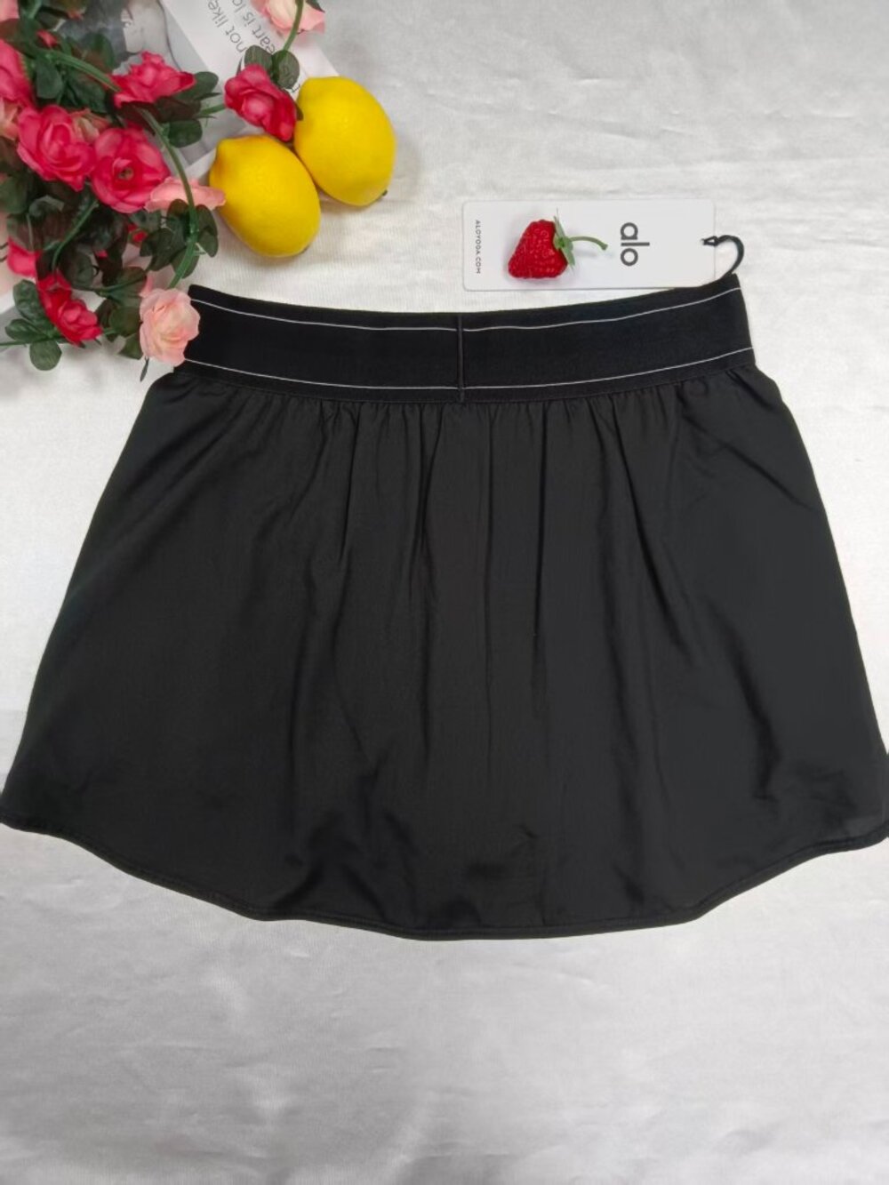 Black🍒🌺Alo Yoga Match Point Tennis Skirt Flirty,Court-to-Street,Versatile,NWT - Picture 4 of 8